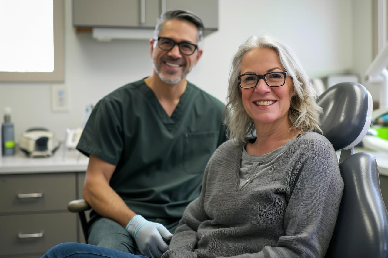 Two clinicians in a dental practice